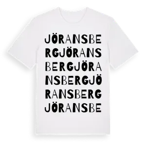 Jöransberg ordlek t-shirt – ekologisk bomull t-shirt från Pinshirt