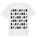 White t-shirt med Jorarp ordlek t-shirt