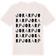 Vintage White t-shirt med Jorarp ordlek t-shirt