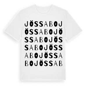 Jössabo ordlek t-shirt – ekologisk bomull t-shirt från Pinshirt