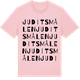 Pink Cotton t-shirt med Juditsmålen ordlek t-shirt