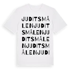 Juditsmålen ordlek t-shirt – ekologisk bomull t-shirt från Pinshirt