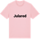 Pink Cotton t-shirt med Julared fetstil t-shirt
