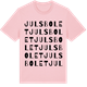 Pink Cotton t-shirt med Julsbolet ordlek t-shirt