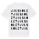 White t-shirt med Julsbolet ordlek t-shirt