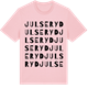 Pink Cotton t-shirt med Julseryd ordlek t-shirt