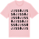 Pink Cotton t-shirt med Jussö ordlek t-shirt