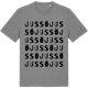 Mid Heather Gray t-shirt med Jussö ordlek t-shirt