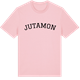 Pink Cotton t-shirt med Jutamon böjd t-shirt