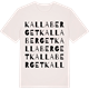Vintage White t-shirt med Kallaberget ordlek t-shirt