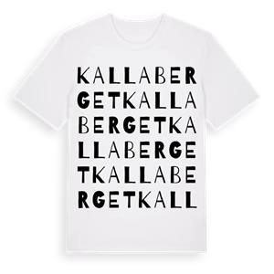 Kallaberget ordlek t-shirt – ekologisk bomull t-shirt från Pinshirt