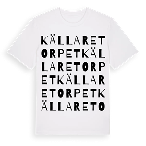 Källaretorpet ordlek t-shirt – ekologisk bomull t-shirt från Pinshirt