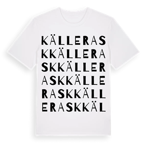 Källerask ordlek t-shirt – ekologisk bomull t-shirt från Pinshirt
