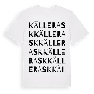 Källerask ordlek t-shirt – ekologisk bomull t-shirt från Pinshirt