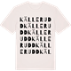 Vintage White t-shirt med Källerudd ordlek t-shirt