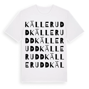 Källerudd ordlek t-shirt – ekologisk bomull t-shirt från Pinshirt