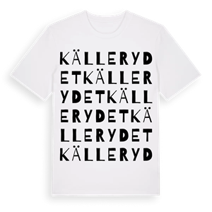 Källerydet ordlek t-shirt – ekologisk bomull t-shirt från Pinshirt