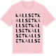 Pink Cotton t-shirt med Kallset ordlek t-shirt