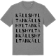 Mid Heather Gray t-shirt med Källshyltan ordlek t-shirt