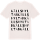 Vintage White t-shirt med Källshyltan ordlek t-shirt