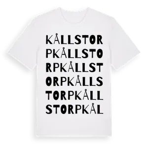 Kållstorp ordlek t-shirt – ekologisk bomull t-shirt från Pinshirt