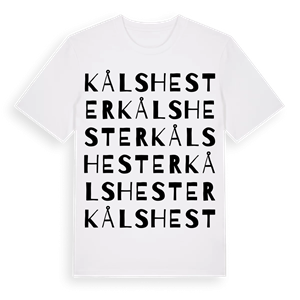 Kålshester ordlek t-shirt – ekologisk bomull t-shirt från Pinshirt