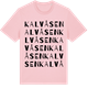 Pink Cotton t-shirt med Kalvåsen ordlek t-shirt