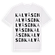 White t-shirt med Kalvåsen ordlek t-shirt