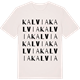 Vintage White t-shirt med Kalvia ordlek t-shirt