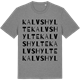 Mid Heather Gray t-shirt med Kalvshylte ordlek t-shirt