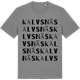 Mid Heather Gray t-shirt med Kalvsnäs ordlek t-shirt