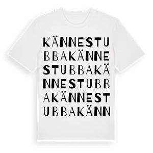 Kännestubba ordlek t-shirt – ekologisk bomull t-shirt från Pinshirt