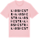 Pink Cotton t-shirt med Kanshestra ordlek t-shirt