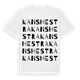 White t-shirt med Kanshestra ordlek t-shirt