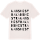 Vintage White t-shirt med Kanshestra ordlek t-shirt