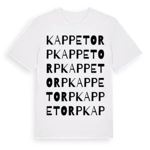 Kappetorp ordlek t-shirt – ekologisk bomull t-shirt från Pinshirt