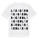 White t-shirt med Kåragård ordlek t-shirt