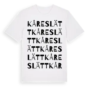 Kåreslätt ordlek t-shirt – ekologisk bomull t-shirt från Pinshirt
