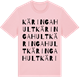 Pink Cotton t-shirt med Käringahult ordlek t-shirt