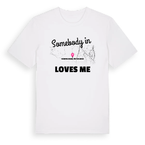 Någon i Käringeberg Östergård älskar mig t-shirt – ekologisk bomull t-shirt från Pinshirt