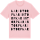 Pink Cotton t-shirt med Karintorp ordlek t-shirt