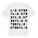 White t-shirt med Karintorp ordlek t-shirt