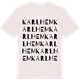 Vintage White t-shirt med Karlhem ordlek t-shirt