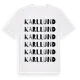 White t-shirt med Karllund ordlek t-shirt
