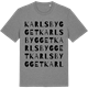 Mid Heather Gray t-shirt med Karlsbygget ordlek t-shirt