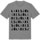Mid Heather Gray t-shirt med Karlsjö ordlek t-shirt
