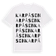 White t-shirt med Karpåsen ordlek t-shirt