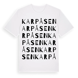 Karpåsen ordlek t-shirt – ekologisk bomull t-shirt från Pinshirt
