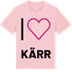 Pink Cotton t-shirt med Jag älskar Kärr t-shirt stort tryck