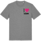 Mid Heather Gray t-shirt med Jag älskar Kärr t-shirt litet tryck